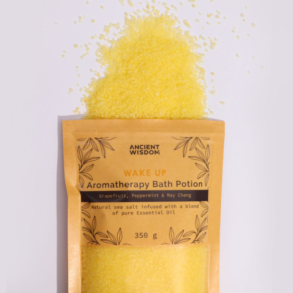  Pamperandpost Aromatherapy Bath Potion in Kraft Bag 350g - Wake Up Aromatherapy Bath Potion 350g