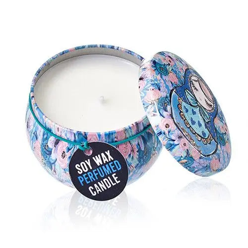Art Tin Candle - Assorted Design - Russian Dolls - Dolly Blue AW Dropship UK